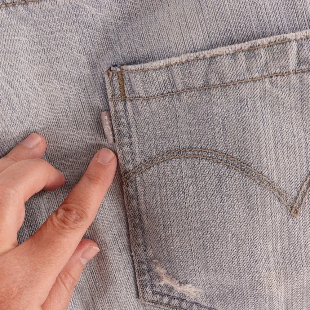 Levis SilverTab True Boot Jeans Mens 36x30 Light Wash Distressed Denim Baggy Y2K